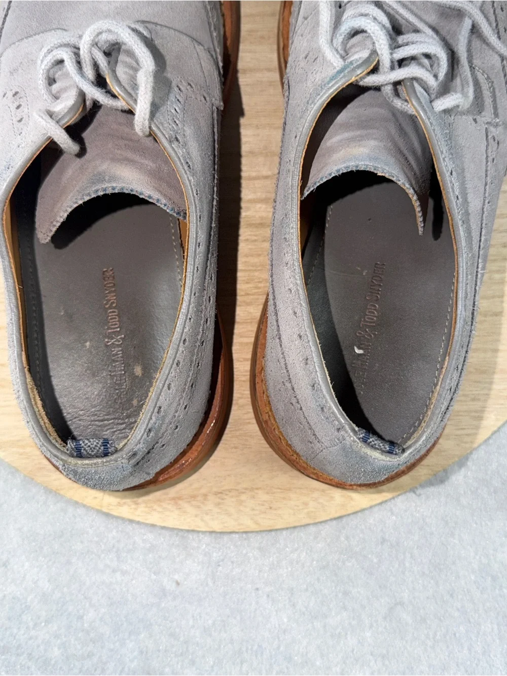 Cole Haan x Todd Snyder Suede Wingtip Shoes C14253 Men's Size 10.5 M